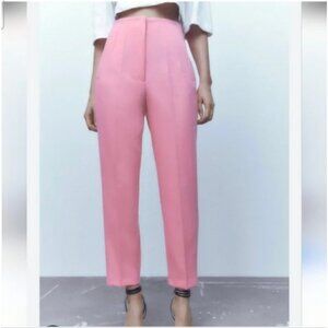 Zara Women's Pink Pants Size L Cropped